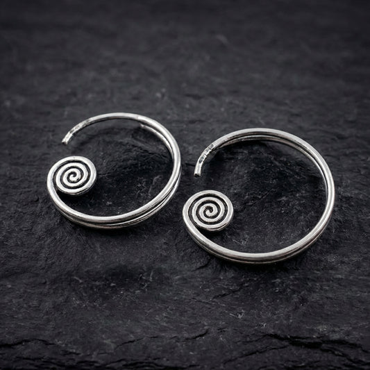Vintage Spiral Dangle Earrings 06980542