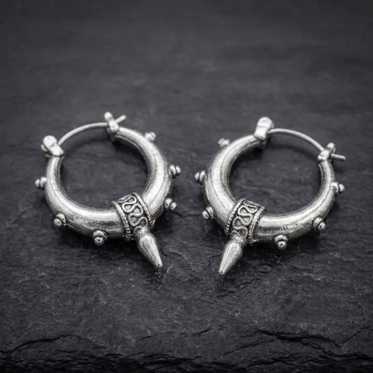 Vintage Silver Spike Earrings 55009554