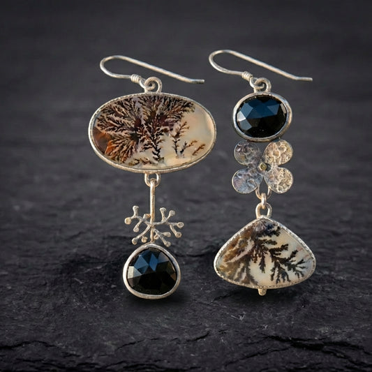 Vintage Dendritic Quartz Earrings 17951047