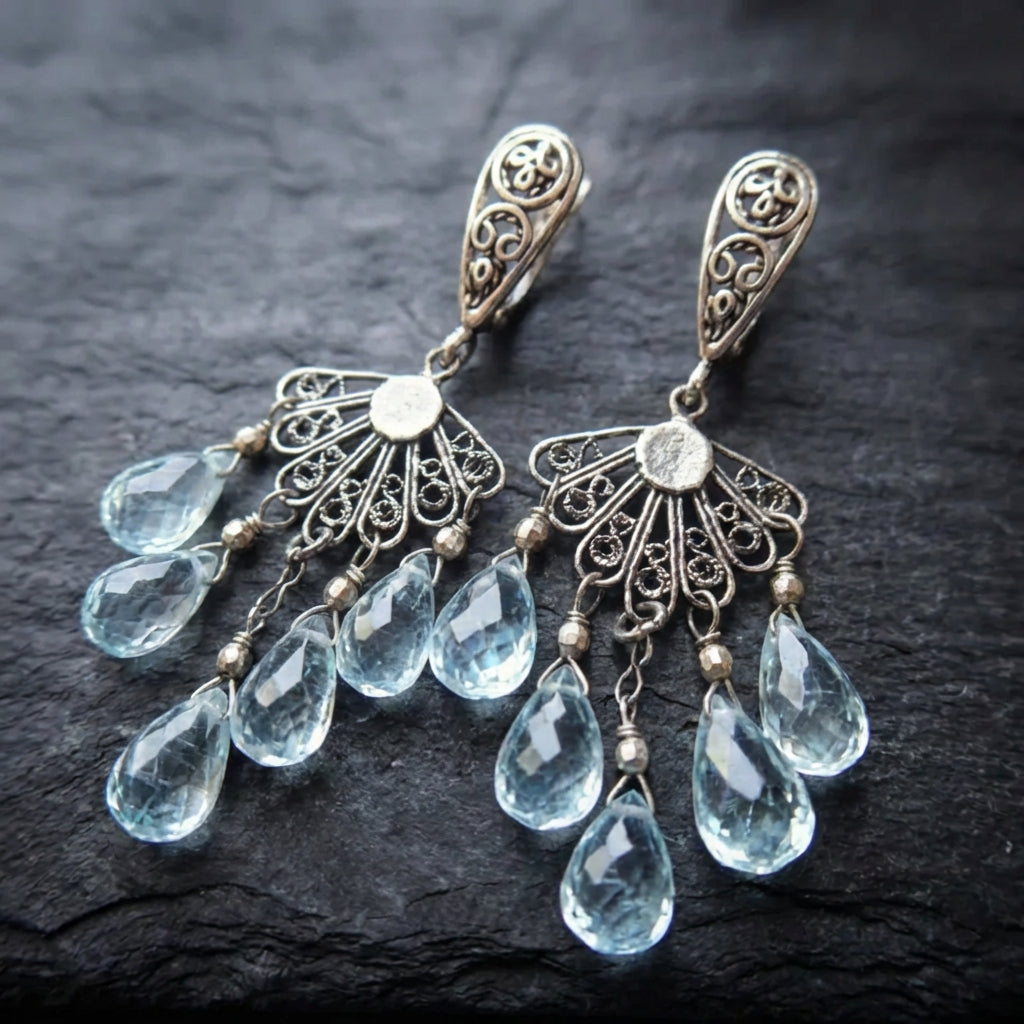 Vintage Crystal Dangle Earrings 64859076