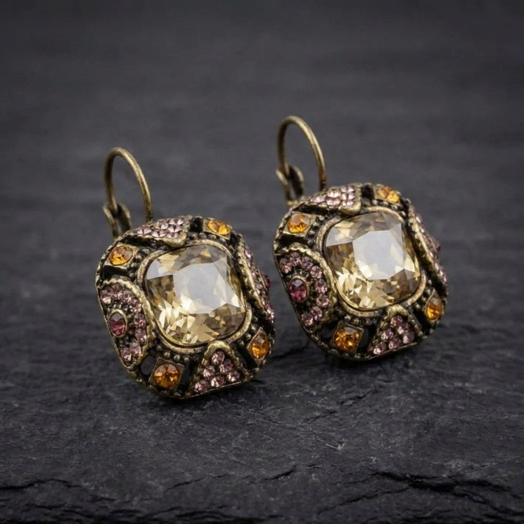Vintage Crystal Dangle Earrings 60884195
