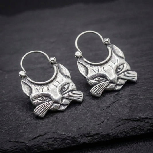 Vintage Cat Dangle Earrings 78050787