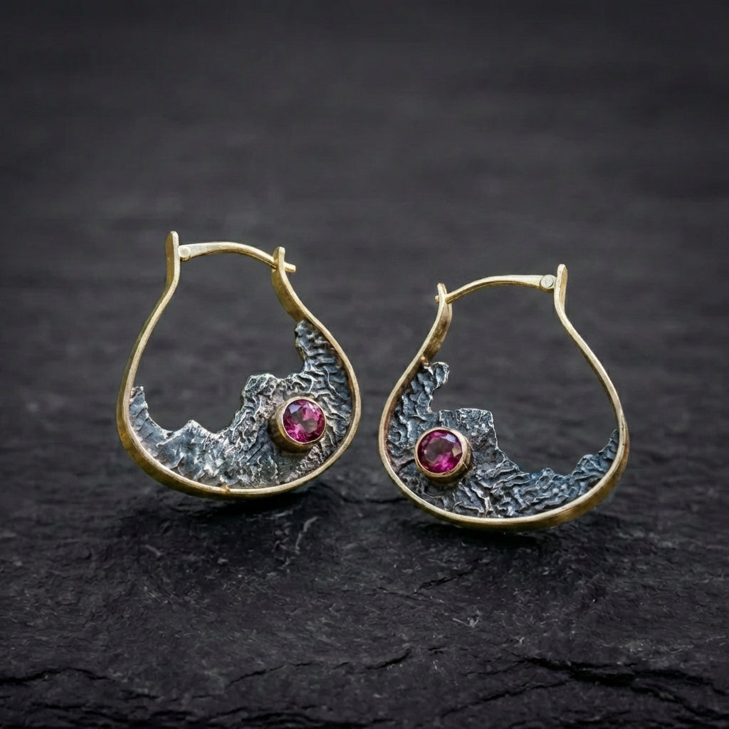 Vintage Mountain Peak Earrings 51235734