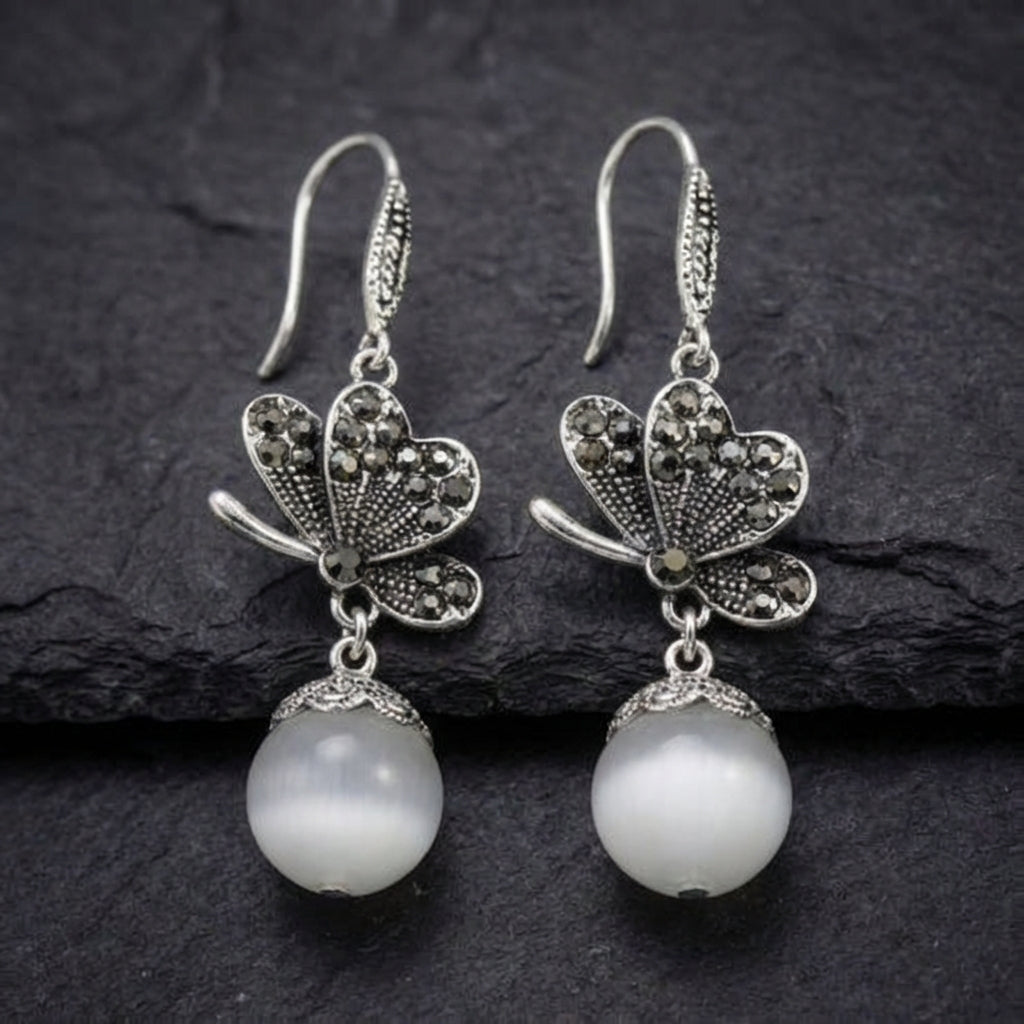 Bohemian Butterfly Pearl Earrings 60422232