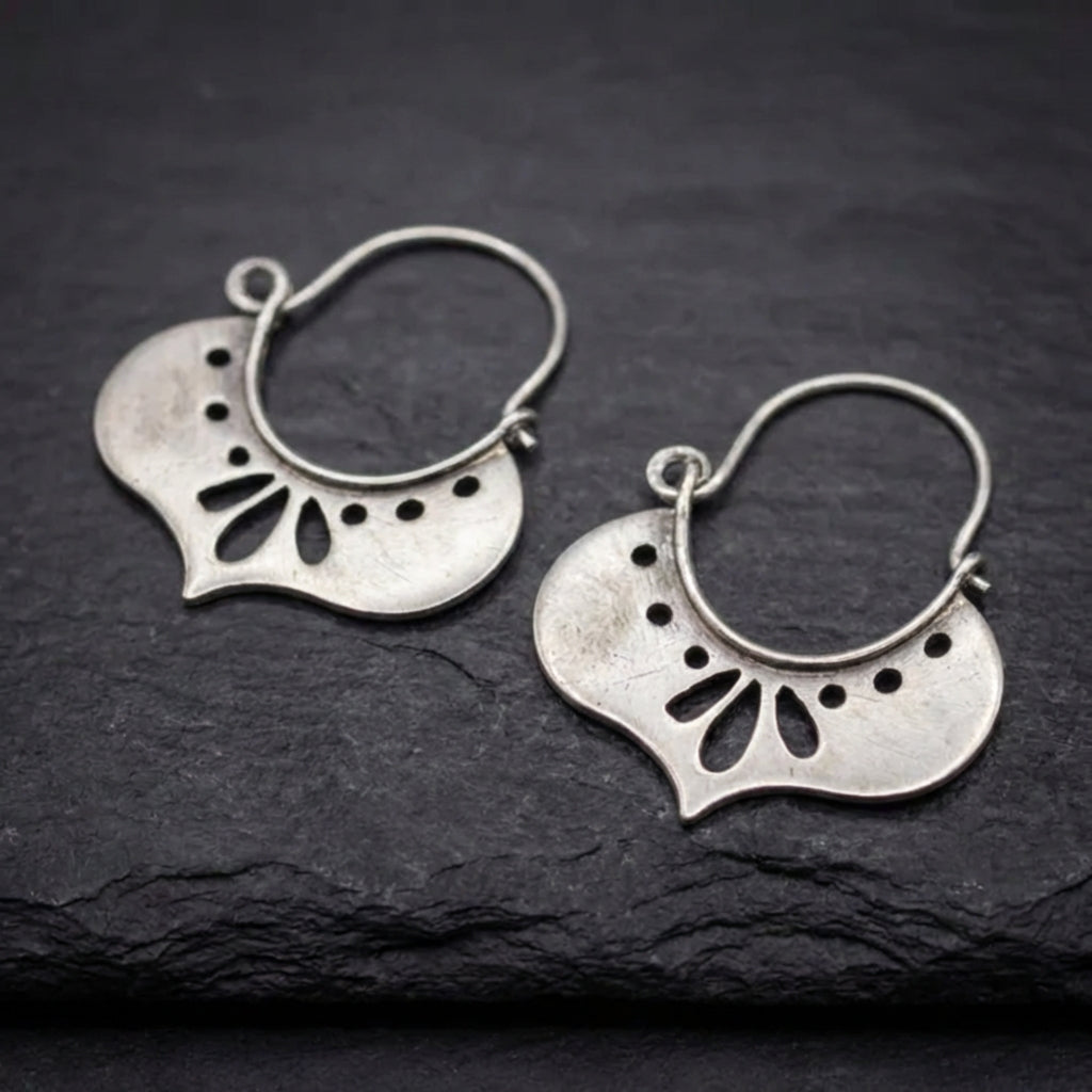 Bohemian Heart Hoop Earrings 50383447
