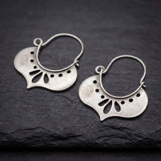 Bohemian Heart Hoop Earrings 50383447