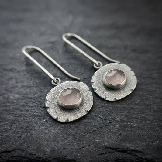 Vintage Flower Quartz Earrings 88650210