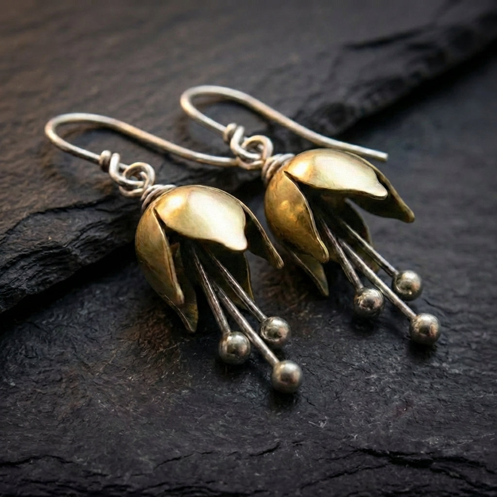 Vintage Flower Drop Earrings 50647413