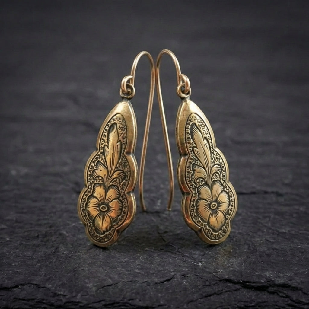 Vintage Flower Dangle Earrings 05469519
