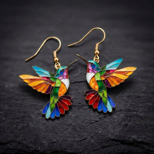 Colorful Hummingbird Earrings 42916158