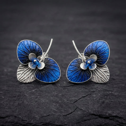 Elegant Blue Butterfly Earrings 45463867