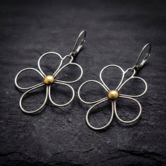 Elegant Flower Dangle Earrings 25417183