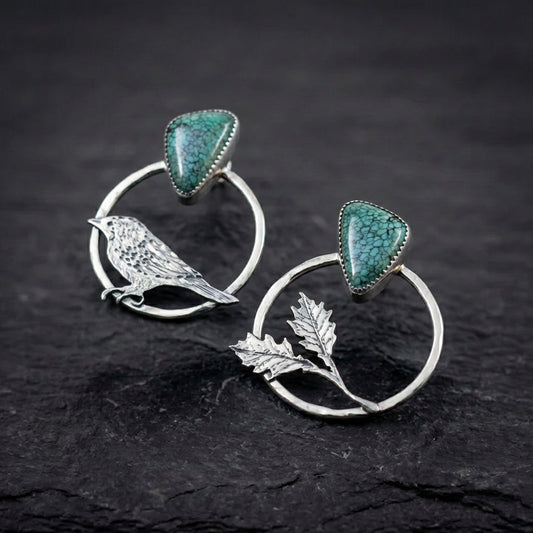 Vintage Blue Stone Earrings 94467823