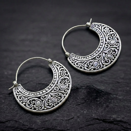 Vintage Boho Crescent Earrings 52536756