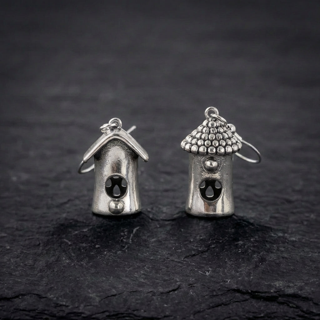 Vintage Birdhouse Earrings 40193284
