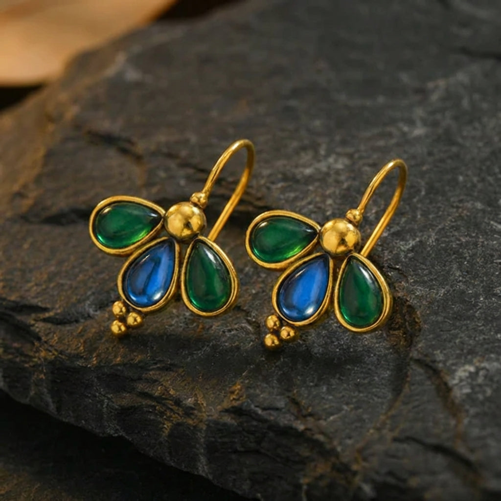 Elegant Gemstone Dangle Earrings 45042911