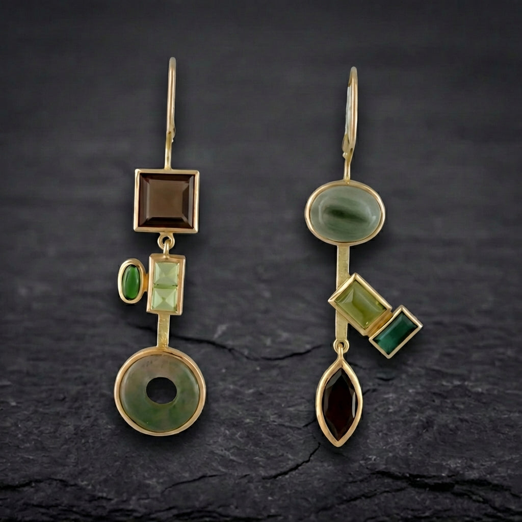 Elegant Geometric Stone Earrings 50683208