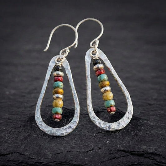 Vintage Beaded Teardrop Earrings 12331514