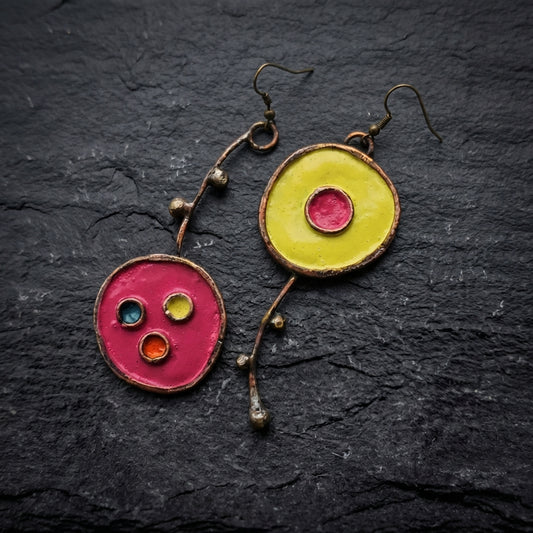Vintage Asymmetric Dangle Earrings 24504118