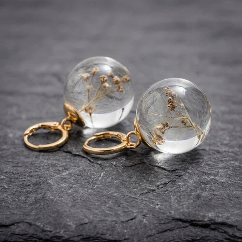Elegant Glass Sphere Earrings 27782994