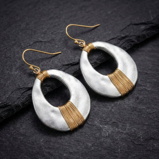 Minimalist White Copper Earrings 27156612