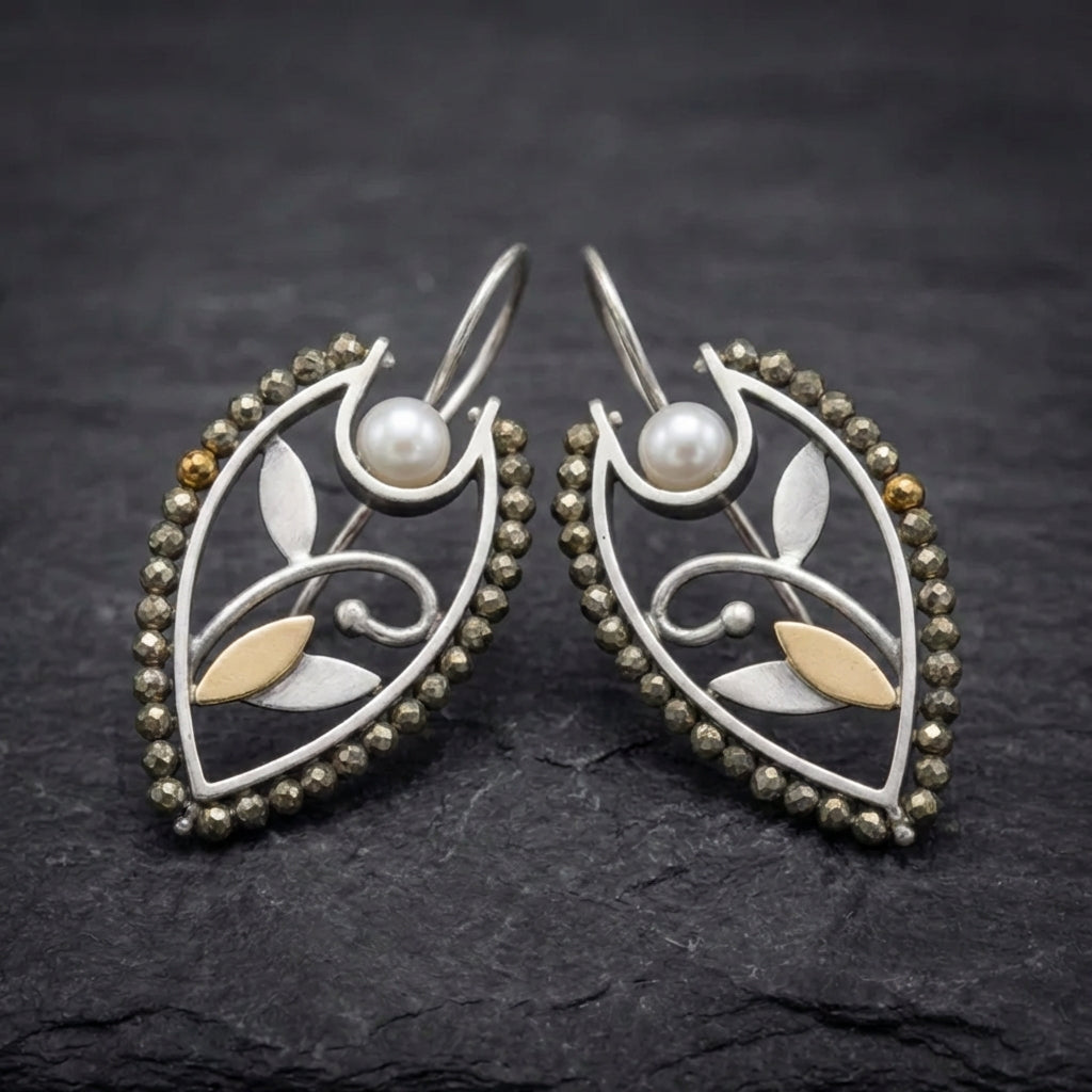 Elegant Pearl Flower Earrings 59548893