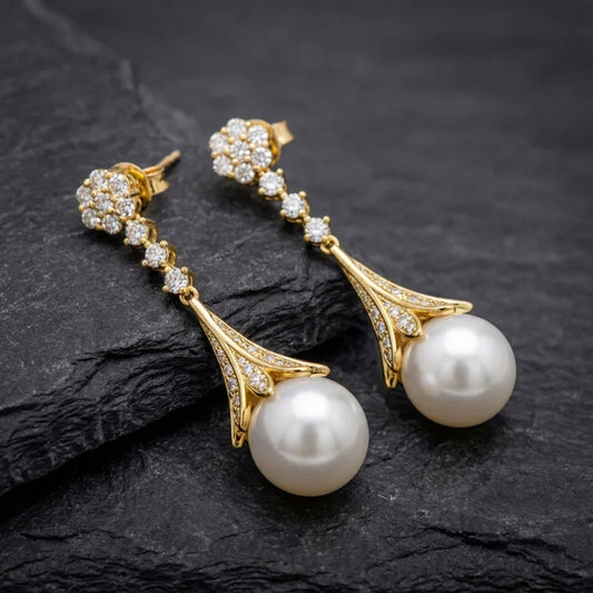 Elegant Pearl Drop Earrings 33152155