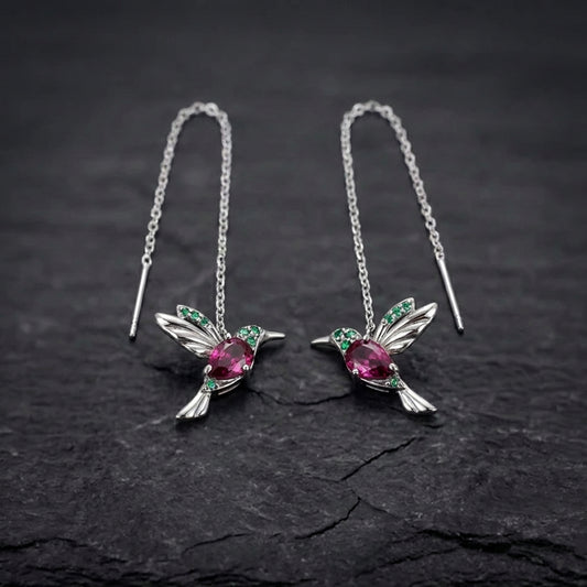 Elegant Hummingbird Drop Earrings 71745303
