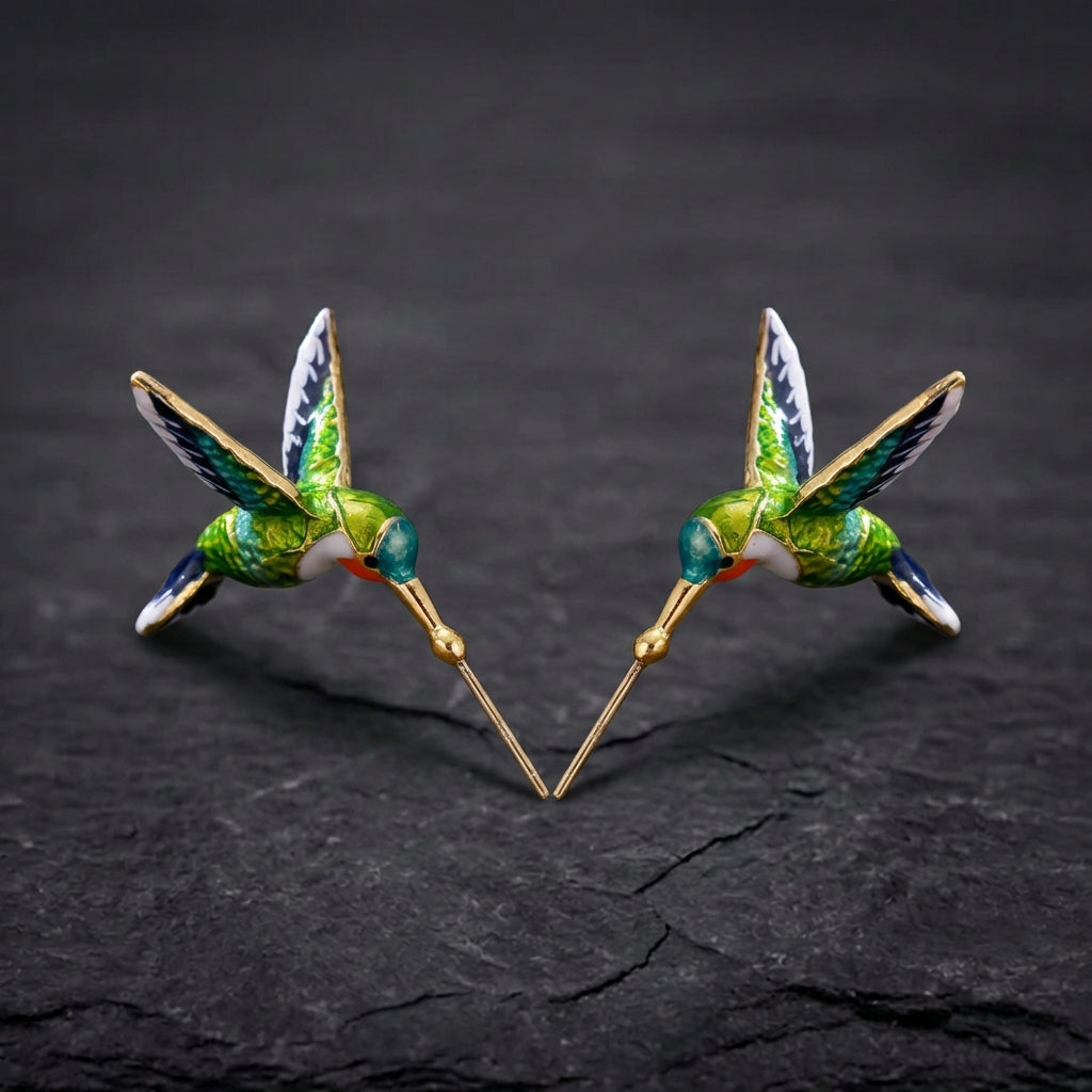 Elegant Hummingbird Earrings 40987786