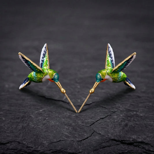 Elegant Hummingbird Earrings 40987786