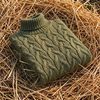 Cotton Cable Knit Turtleneck