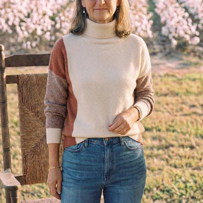 Cotton Turtleneck in Earth Tones
