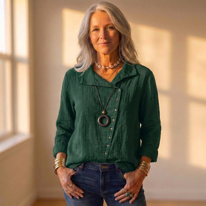 Collared Shirt With Button Front