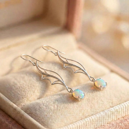 Vintage Wing Opal Earrings
