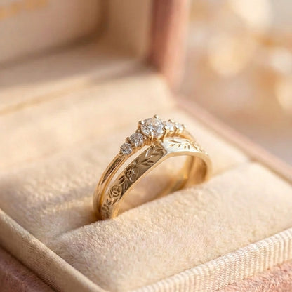 Vintage Gold Flower Ring