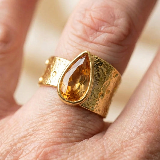 Vintage Gold Citrine Ring