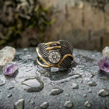 Vintage Geometric Zircon Ring