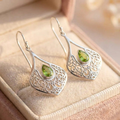 Vintage Peridot Dangle Earrings