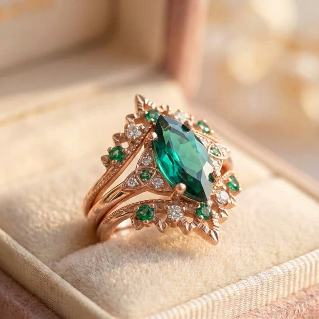Vintage Emerald Statement Ring
