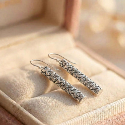 Vintage Silver Scroll Earrings