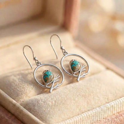Vintage Turquoise Bird Earrings