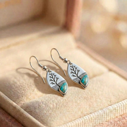 Vintage Tree Turquoise Earrings
