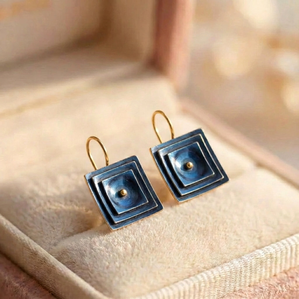 Vintage Square Dangle Earrings