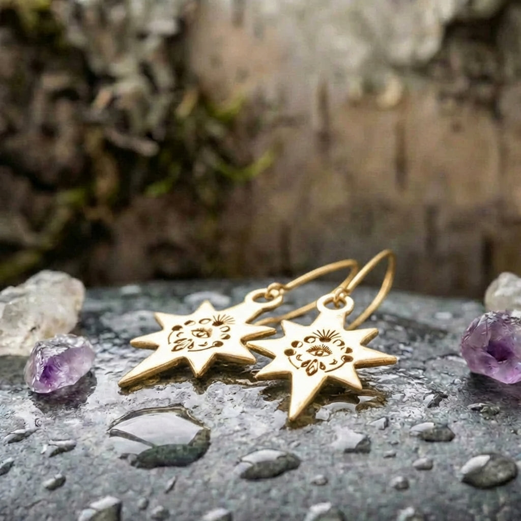 Vintage Star Eye Earrings