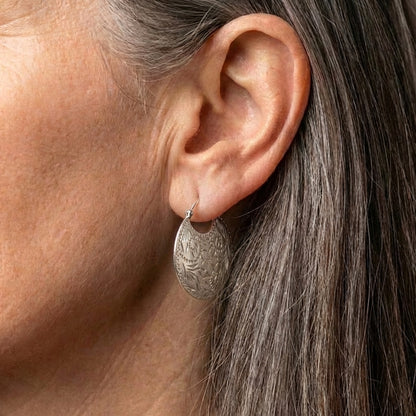 Vintage Silver Flower Earrings