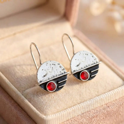 Vintage Red Stone Earrings