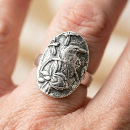 Vintage Flower Statement Ring
