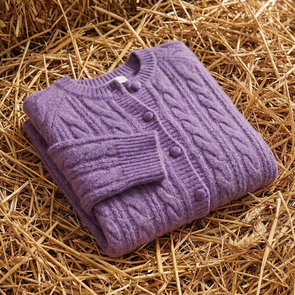 Cotton Cable Knit Cardigan