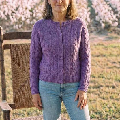 Cotton Cable Knit Cardigan