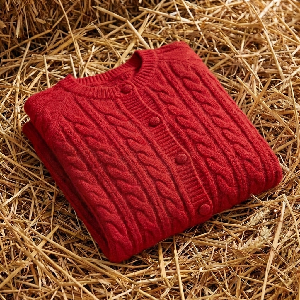 Cotton Cable Knit Cardigan